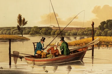 Vissen in een Punt, geaquarelleerd door I. Clark